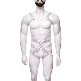 Hollow Out Harness Underwear Suit (Option: White-Free Size Adjustable)
