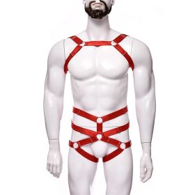 Hollow Out Harness Underwear Suit (Option: Red-Free Size Adjustable)
