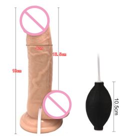 Ejaculating Realistic Spray Water Penis with Suction Cup for Women Big Dick Dildo Vagina Massager Masturbation Lesbain Sex Toy (Color: S - Beige)