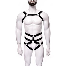 Hollow Out Harness Underwear Suit (Option: Black-Free Size Adjustable)